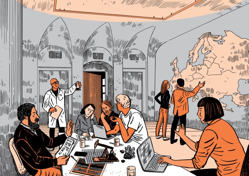 Ilustrace Alexeye Klyuykova pro Kampus Hybernská