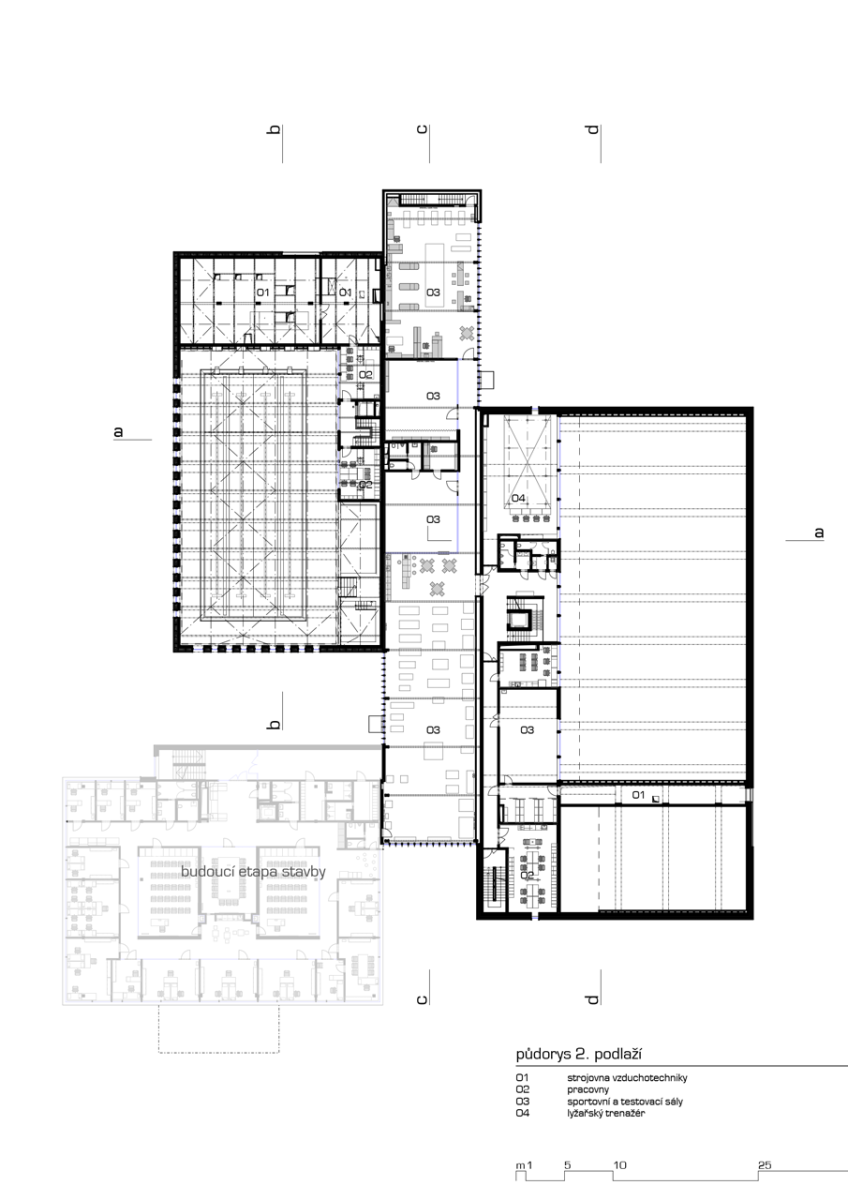 atelier-r, Aplikační centrum BALUO, půdorys 2. NP – foto