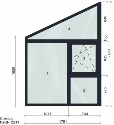 Zimní zahrada v soukromém domě v Oslu, výkresy.