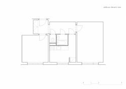 henkai architekti, Byt pro svobodného mládence, půdorys původní – foto