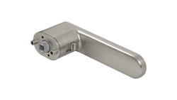 Minimalistické kliky od MP KOVÁNÍ. Zamykají se bez klíču, pomocí tlačítka.