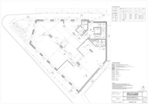 Ing. arch. Milan Hrůza, bytový dům Veleslavínská - půdorys 1.N.P.