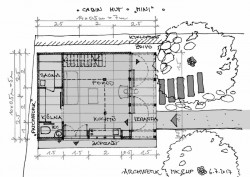 Rekonstrukce chaty YELLOW HUT, ARCHWERK / Hana Procházková, Martin Kloda, Petr Tůma, půdorys