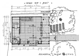 Rekonstrukce chaty YELLOW HUT, ARCHWERK / Hana Procházková, Martin Kloda, Petr Tůma, půdorys