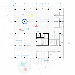 Anne-Sereine Tremblay a Jan Kudlička, Nová radnice pro Prahu 7, půdorys 1. NP // 2. místo – foto
