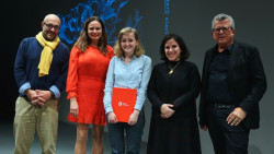 Zleva Václav Pecha, Bakala Foundation, Eliška Kaplicky Fuchsová, Eva Kvaššayová, Taba Rasti