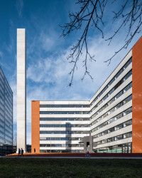 Nová budova ČVUT, ve které sídlí fakulta architektury, podle návrhu Aleny Šrámkové