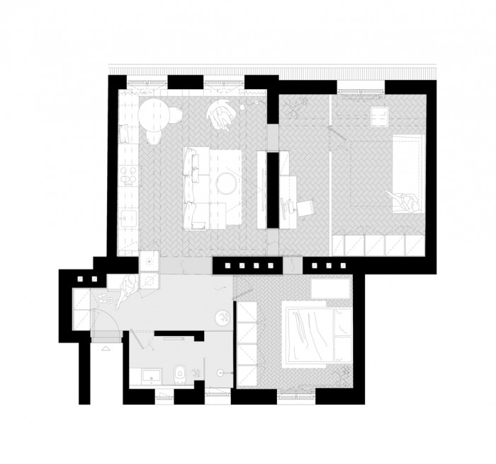 Storočný byt, nový půdorys, What architects