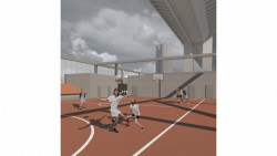 Komunitní sportovní centrum pod Nuselským mostem, vizualizace, Kristýna Vyslychová