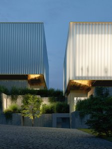 Vítězný návrh architektonického studia JIKA-CZ s.r.o. na depozitární komplex Národní galerie Praha. Vizualizace: monolot