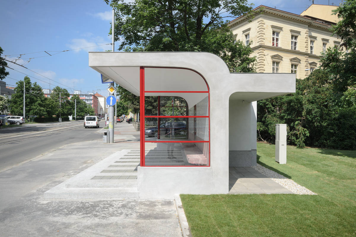 Rekonstrukce funkcionalistické zastávky od architekta Oskara Pořísky, Atelier RAW