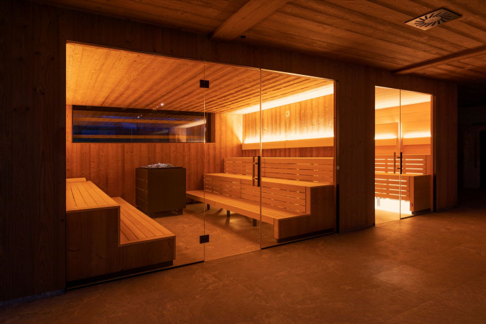 Saunová zóna resortu Aldrov v Krkonoších