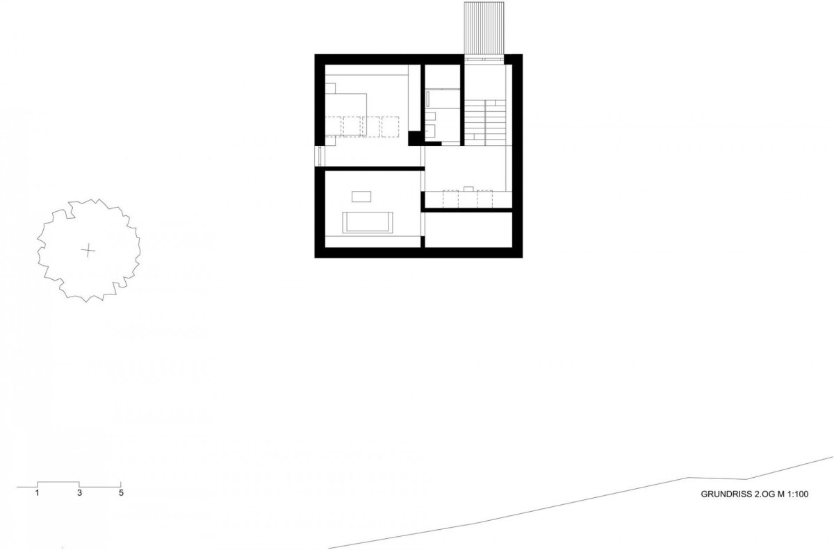 Dům 3B, Bottenwill, juri troy architects - půdorys 2.patra
