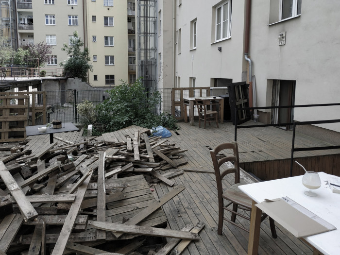 Rekonstrukce restaurační zahrady Hoja, původní stav