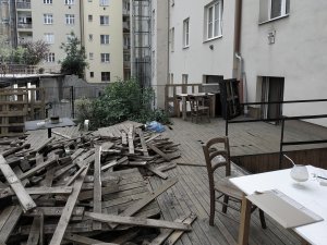 Rekonstrukce restaurační zahrady Hoja, původní stav