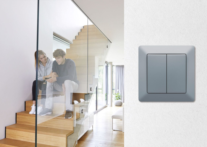 S vypínači Bluetoot low energy (BLE) od ABB je možné rozsvítit i mobilem. Vypínač Zoni.