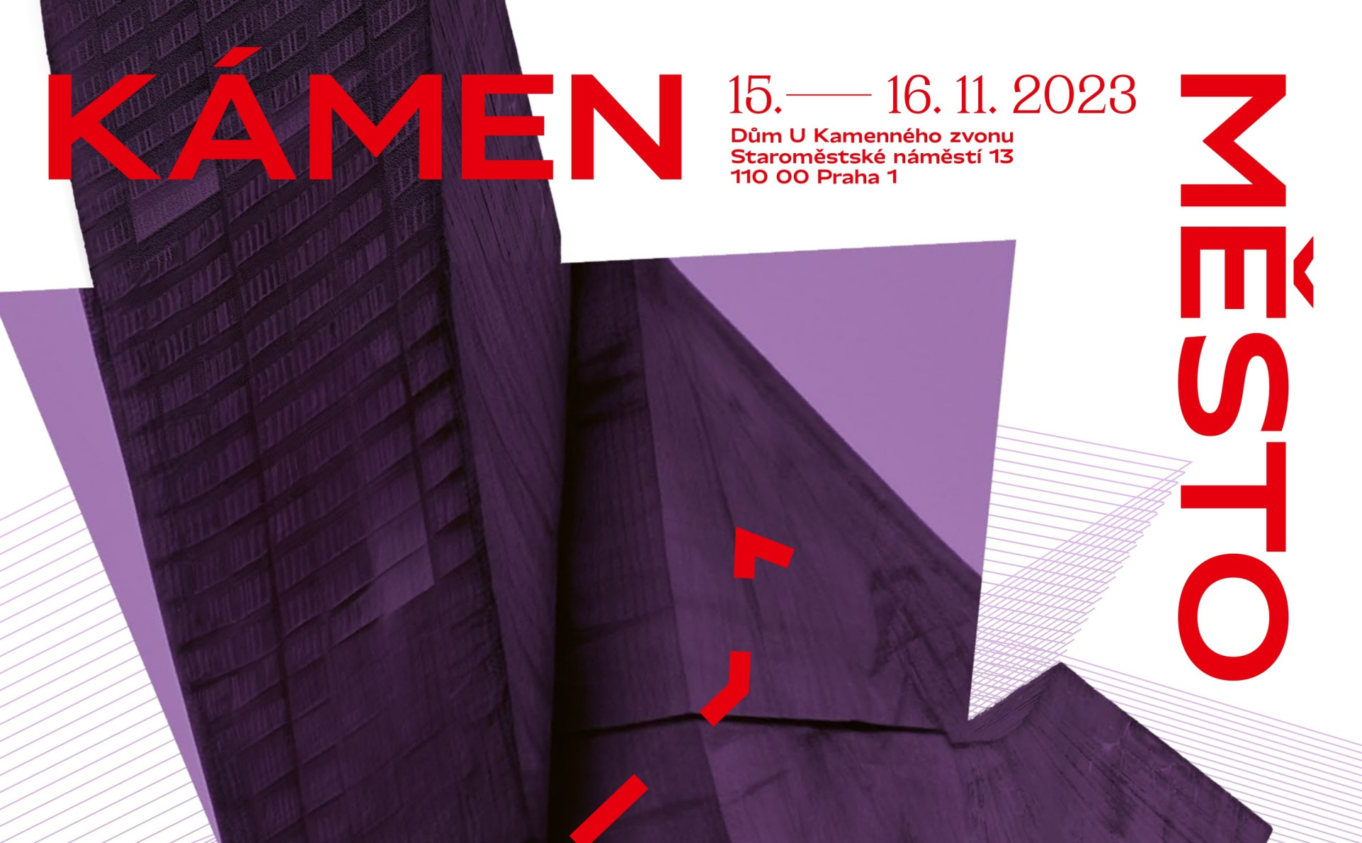 Konference KÁMEN, MĚSTO, PAPÍR / O restaurování veřejné plastiky proběhne 15. a 16. listopadu v Domě U Kamenného zvonu v Praze - výřez z pozvánky