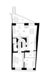 Půdorys 2. NP (Dům v Kutné Hoře, BYRÓ architekti)