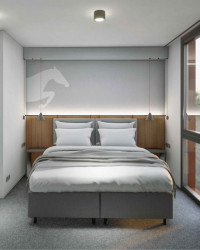 Pokoje budou převážně dvoulůžkové... (vizualizace)