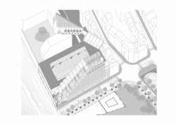 Axonometrie - Chris Marker University ubytování