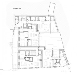 Půdorys 1. NP (Rezidence Gotthardská v Praze, NEDVEDARCHITETI)