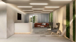 Recepce v přízemní budově (vizualizace)