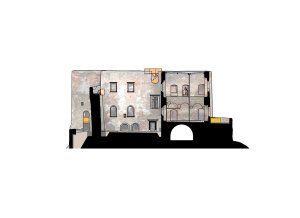Rekonstrukce paláce hradu Helfštýna, řez-c, Atelier-r / Miroslav Pospíšil, Martin Karlík