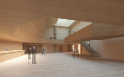 Připravovaný koncertní síň v Ostravě podle návrhu amerického studia Steven Holl Architects + Architecture Acts z Prahy, zázemí.