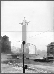 Návrh kostela sv. Jana Nepomuckého v Praze-Košířích, Jaroslav Čermák, 1940-42