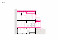 ARCHANTI, Rekonstrukce rodinného domu v Brně, řez příčný B-B' – foto