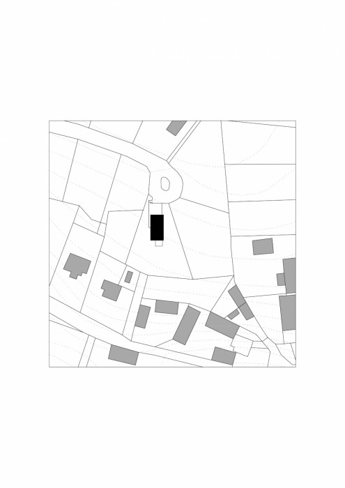 Dům se šikmou střechou2, situace