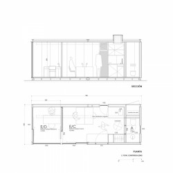 Chatka pro home-office, delavegacanolasso, výkresy