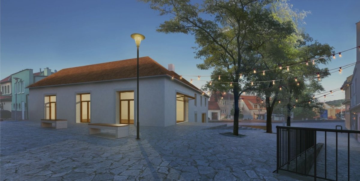 3. místo: Společenské centrum Stará Hasička, vizualizace, Kafková, Blahová, Blaha