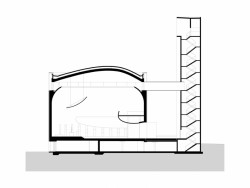 Kostel bl. Restituty Brno - Lesná, příčný řez