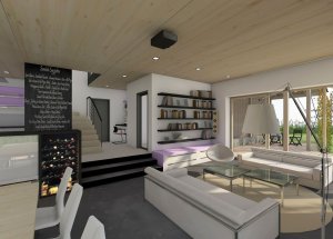 ARCHCON atelier, Dům na větrném kopci, vizualizace - foto