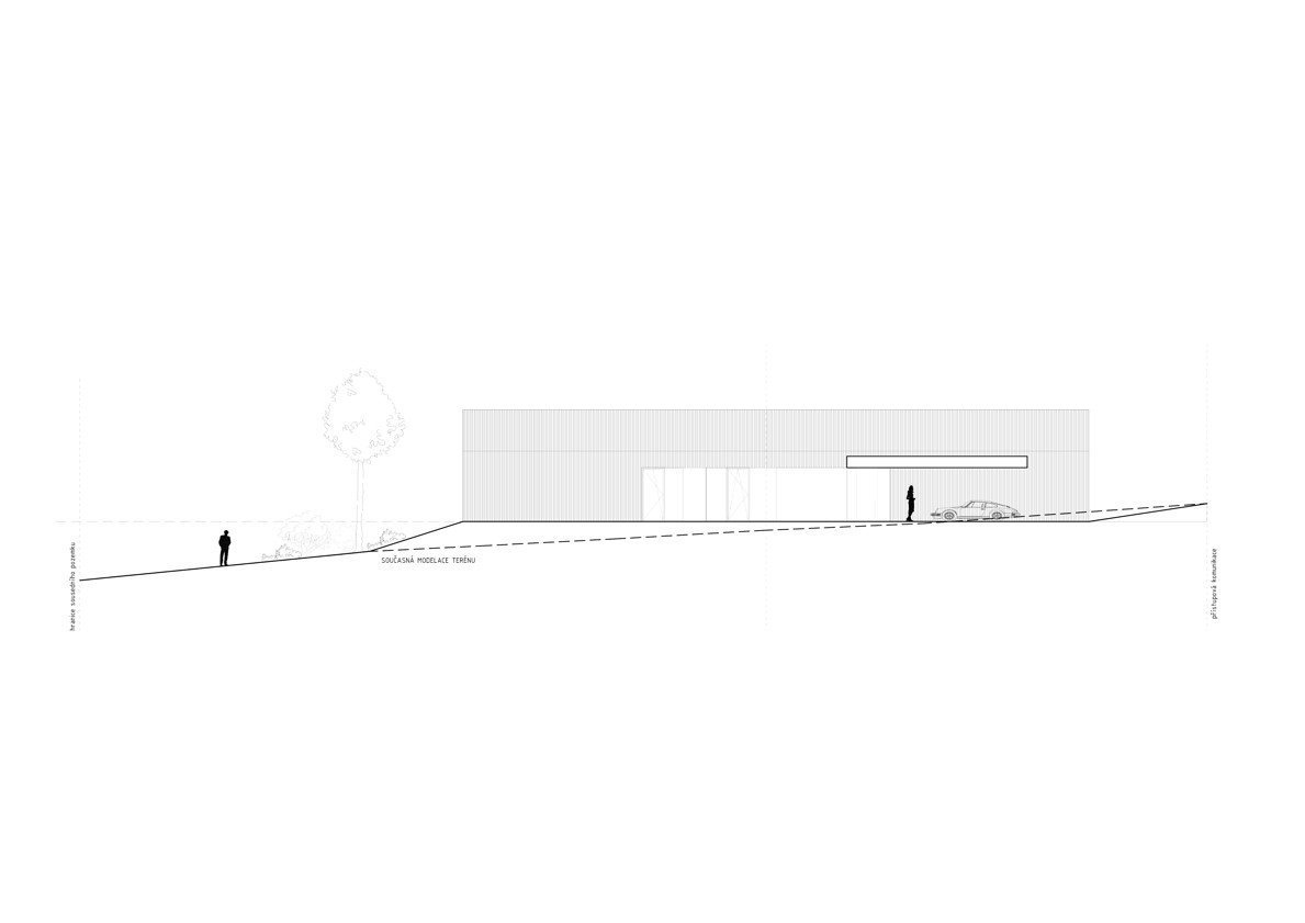 Rodinný dům Radimovice, východní pohled, Ateliér Kunc Architects a DMAE architects