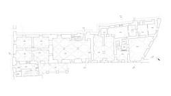 Půdorys 1. NP (Port 1560, Domy Architects)