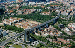 Nuselský most v Praze.