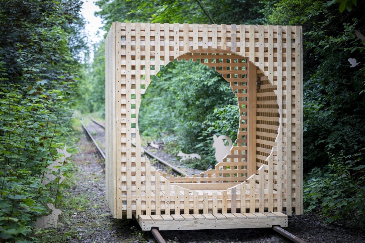 Pojízdný pavilon na Landscape Festivalu.