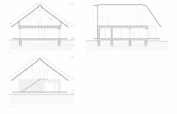 Dům se skleníkem, David Kazický - řezy