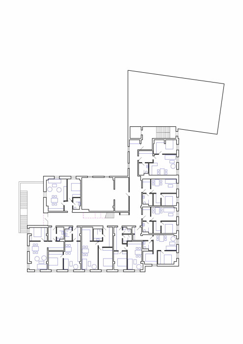 Resort Eisgrub, půdorys 2 NP, Létající inženýři