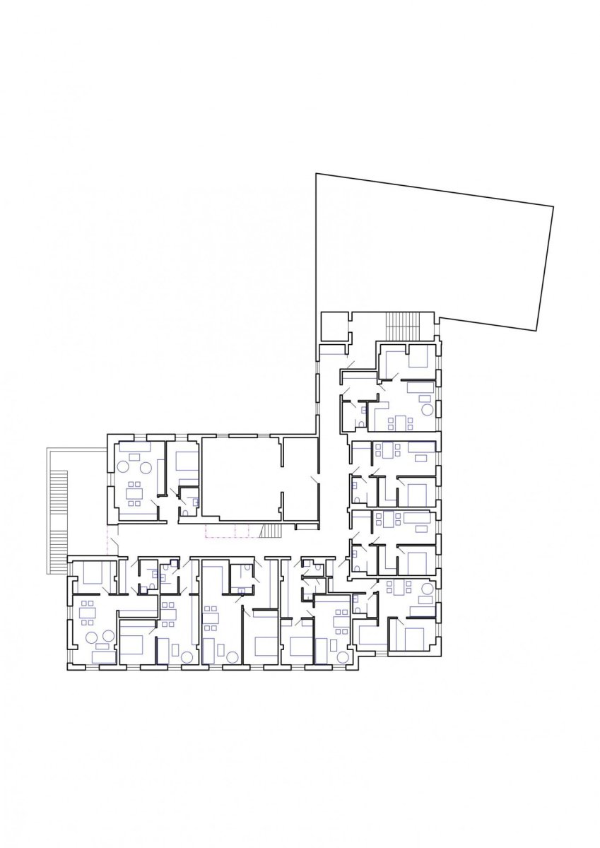 Resort Eisgrub, půdorys 2 NP, Létající inženýři