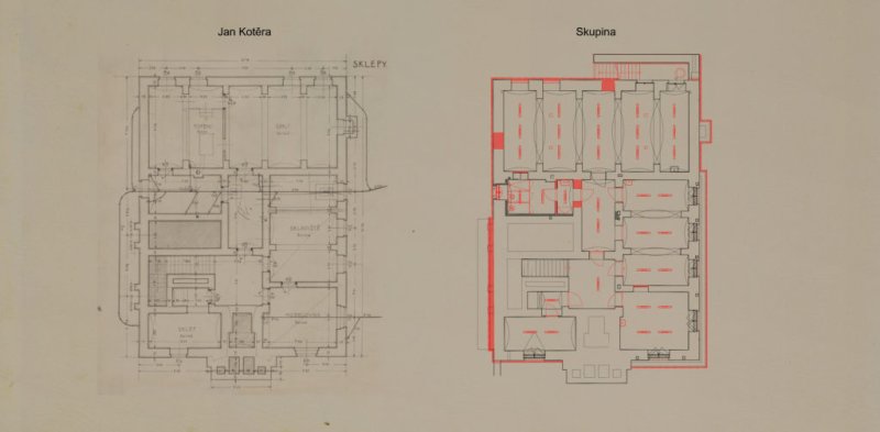 1. přízemní podlaží - srovnání