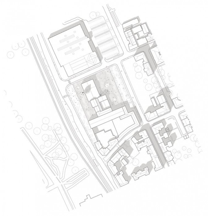 Projekt na obnovu bývalých jatek pro PLATO, půdorys