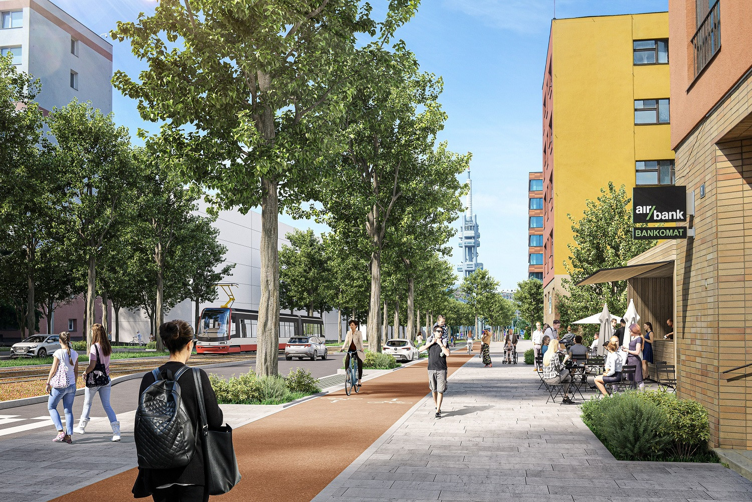 Olšanskou ulici zaplní stromořadí a přibyde cyklostezka s parkem