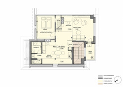 studio AEIOU, Rekonstrukce rodinného domu Lerchova, půdorys 3. NP – foto