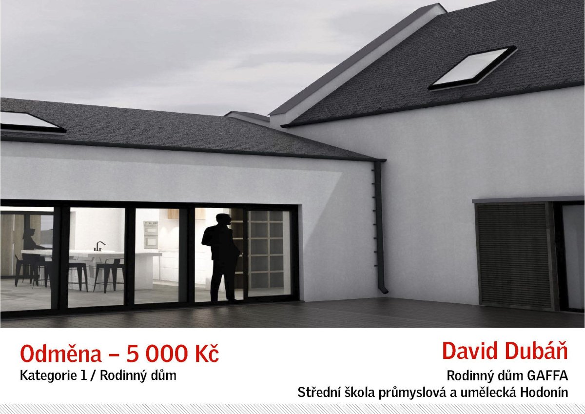 Odměna v kategorii rodinný dům, David Duban.