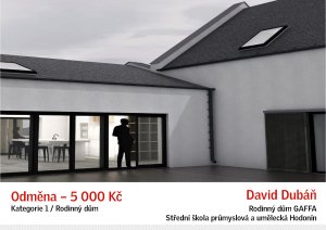 Odměna v kategorii rodinný dům, David Duban.