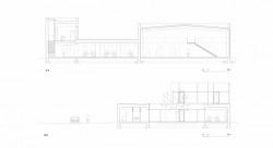 Reklamní agentura FUX v Gliwicích, řez, INTERURBAN