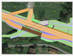 Most v Oborech, STATICITY - situace mostního objektu.